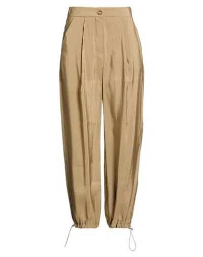 Kaos Jeans Woman Pants Camel Size 4 Modal, Polyester In Beige