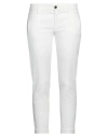 Kaos Jeans Woman Pants Cream Size 28 Cotton, Elastane In White