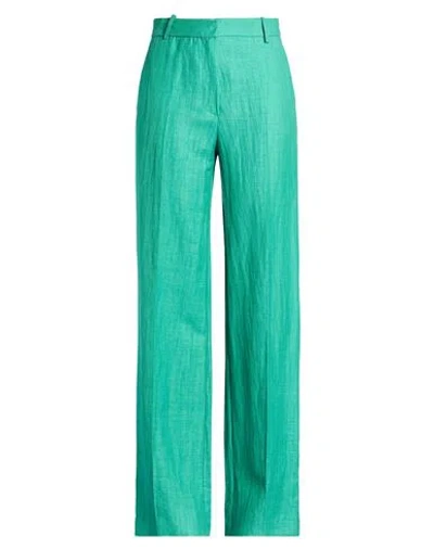 Kaos Jeans Woman Pants Green Size 4 Viscose, Linen, Polyester, Polyamide