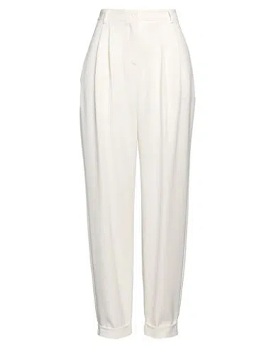 Kaos Jeans Woman Pants Ivory Size 4 Polyester, Viscose, Elastane In White