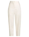 Kaos Jeans Woman Pants Ivory Size 8 Cotton In White