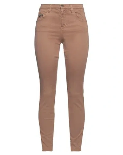 Kaos Jeans Woman Pants Khaki Size 26 Cotton, Tencel, Elastane In Beige