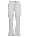 Kaos Jeans Woman Pants Light Grey Size 28 Cotton, Lyocell, Elastane In Gray