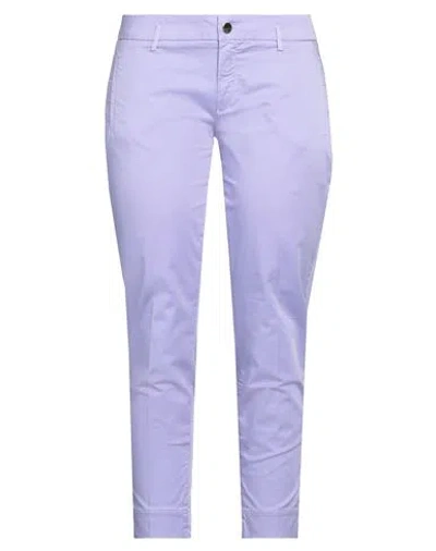 Kaos Jeans Woman Pants Lilac Size 31 Cotton, Elastane In Purple