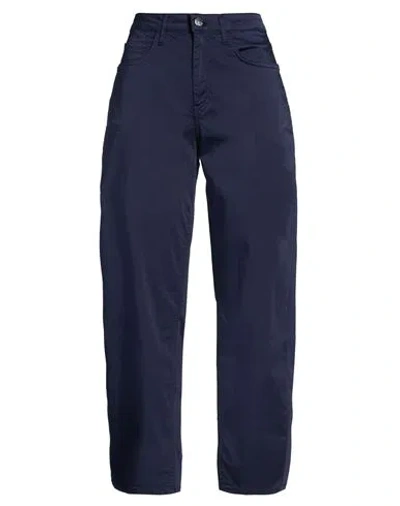 Kaos Jeans Woman Pants Navy Size 30 Cotton, Elastane In Blue