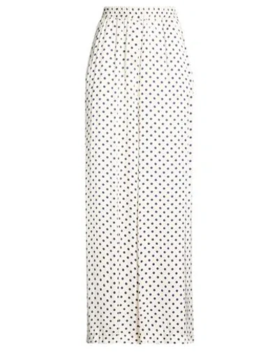 Kaos Jeans Woman Pants Off White Size 6 Viscose In Neutral