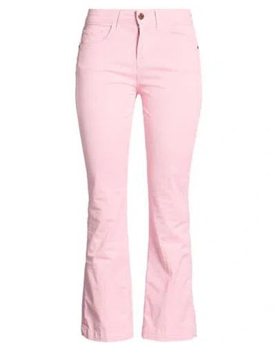 Kaos Jeans Woman Pants Pink Size 29 Cotton, Elastane