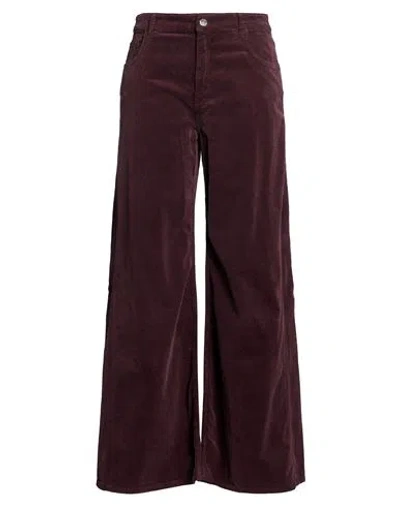 Kaos Jeans Woman Pants Plum Size 26 Cotton, Lyocell, Elastane In Purple