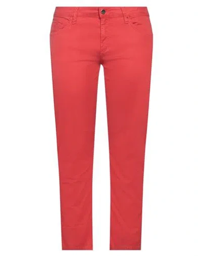 Kaos Jeans Woman Pants Red Size 31 Tencel, Cotton, Elastane