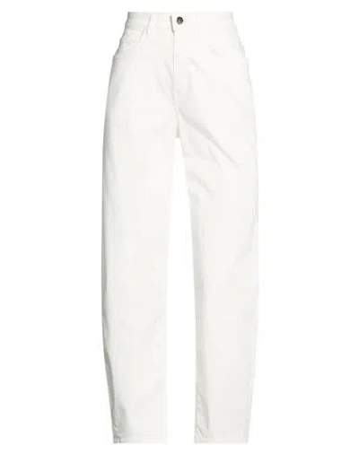 Kaos Jeans Woman Pants White Size 25 Cotton, Elastane