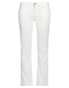Kaos Jeans Woman Pants White Size 26 Cotton, Elastane In White