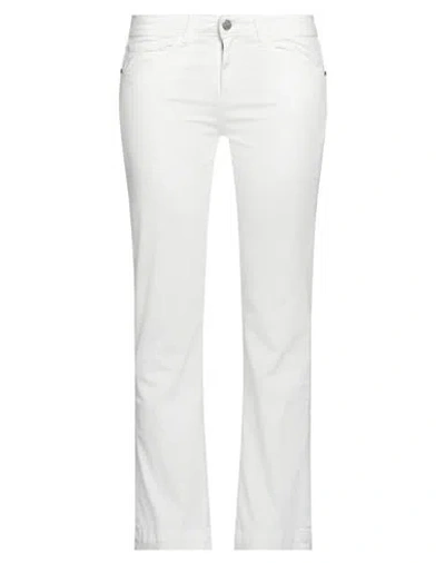 Kaos Jeans Woman Pants White Size 26 Cotton, Elastane