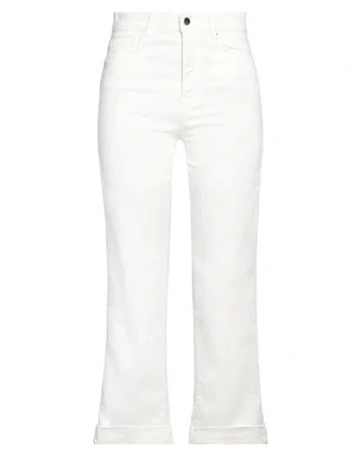 Kaos Jeans Woman Pants White Size 28 Cotton, Lyocell, Elastane