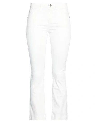 Kaos Jeans Woman Pants White Size 30 Cotton, Elastane