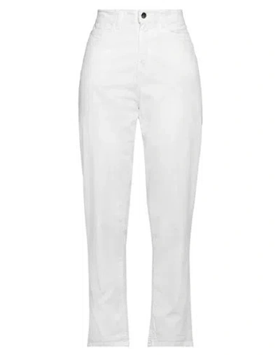 Kaos Jeans Woman Pants White Size 30 Cotton, Elastane