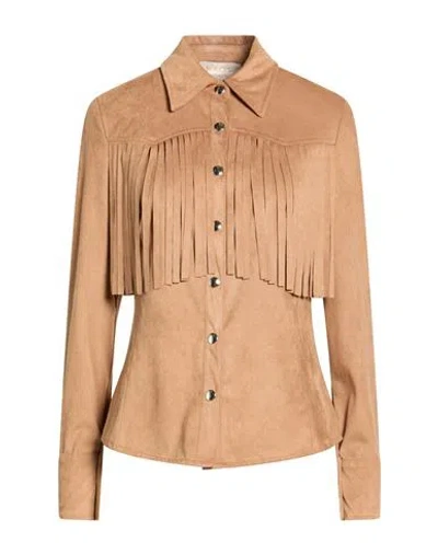 Kaos Jeans Woman Shirt Camel Size 8 Polyester, Elastane In Orange