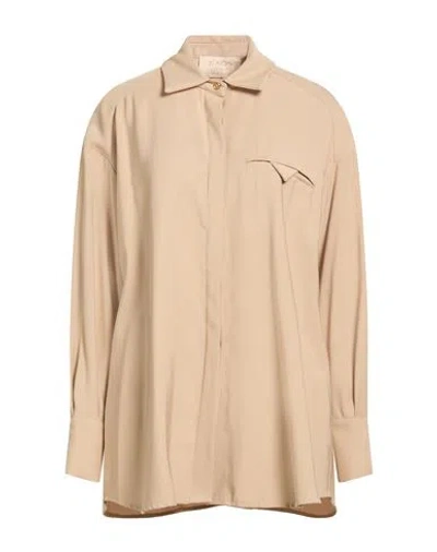 Kaos Jeans Woman Shirt Sand Size M Polyester, Viscose, Elastane In Neutral