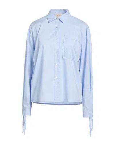 Kaos Jeans Woman Shirt Sky Blue Size 8 Cotton