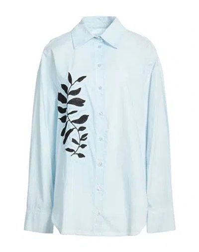 Kaos Jeans Woman Shirt Sky Blue Size M Cotton In Multi