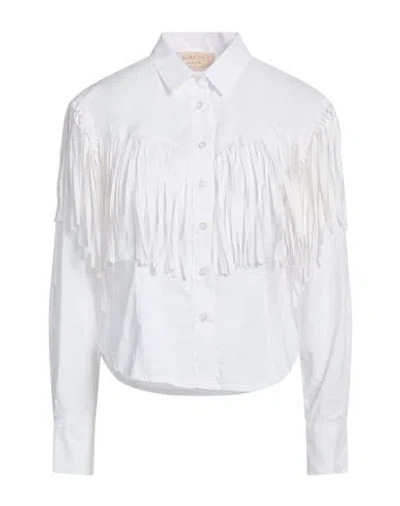 Kaos Jeans Woman Shirt White Size 8 Cotton In Neutral