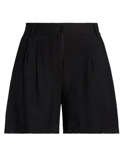 Kaos Jeans Woman Shorts & Bermuda Shorts Black Size 10 Viscose, Polyamide