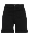 Kaos Jeans Woman Shorts & Bermuda Shorts Black Size 25 Cotton, Elastane In Black