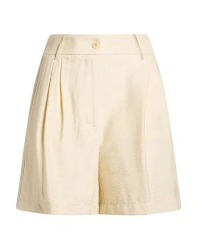 Kaos Jeans Woman Shorts & Bermuda Shorts Cream Size 4 Viscose, Polyamide In White
