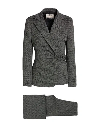 Kaos Jeans Woman Suit Black Size 8 Polyester, Cotton, Metallic Polyester, Polyamide, Elastane In Gray