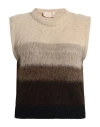 Kaos Jeans Woman Sweater Beige Size M Acrylic, Polyamide, Wool, Elastane In Sand