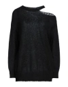 Kaos Jeans Woman Sweater Black Size L Acrylic, Mohair Wool, Polyamide In Black