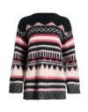 Kaos Jeans Woman Sweater Black Size M Acrylic, Mohair Wool, Polyamide, Viscose, Metallic Fiber In Black