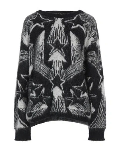 Kaos Jeans Woman Sweater Black Size S Acrylic, Mohair Wool, Polyamide