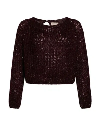 Kaos Jeans Woman Sweater Burgundy Size S Polyamide, Acrylic, Polyester, Mohair Wool, Wool