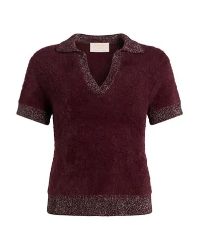 Kaos Jeans Woman Sweater Burgundy Size Xs Polyamide, Viscose, Polyester In Multi