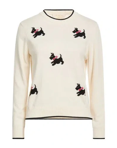 Kaos Jeans Woman Sweater Cream Size M Polyamide, Wool, Viscose, Cashmere In White