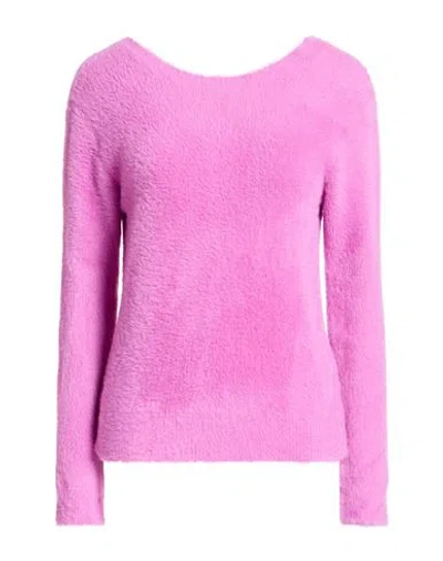 Kaos Jeans Woman Sweater Fuchsia Size M Polyamide, Viscose, Polyester In Pink