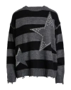 Kaos Jeans Woman Sweater Grey Size S Acrylic, Wool, Viscose, Alpaca Wool In Multi