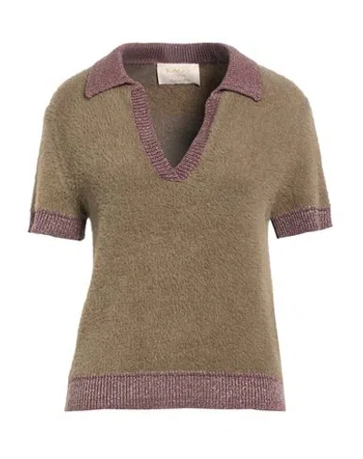 Kaos Jeans Woman Sweater Khaki Size Xs Polyamide, Viscose, Polyester In Beige