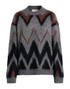 Kaos Jeans Woman Sweater Lead Size Xl Viscose, Acrylic, Polyamide, Mohair Wool, Metallic Fiber In Gray