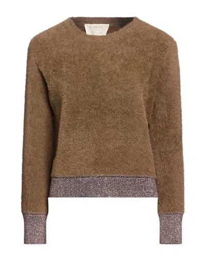 Kaos Jeans Woman Sweater Light Brown Size Xs Polyamide, Viscose, Polyester In Beige
