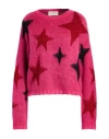 Kaos Jeans Woman Sweater Magenta Size S Mohair Wool, Viscose, Acrylic, Polyamide, Polyester In Purple