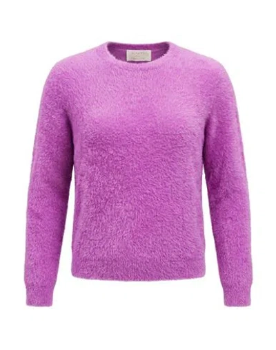Kaos Jeans Woman Sweater Mauve Size Xs Viscose, Polyester, Polyamide In Purple