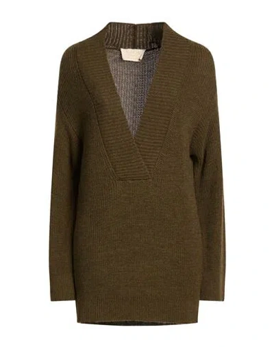 Kaos Jeans Woman Sweater Military Green Size M Acrylic, Wool, Viscose, Alpaca Wool