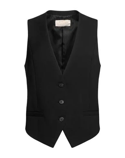 Kaos Jeans Woman Tailored Vest Black Size 4 Polyester, Viscose, Elastane