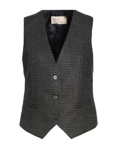Kaos Jeans Woman Tailored Vest Grey Size 2 Polyester, Viscose, Elastane In Gray
