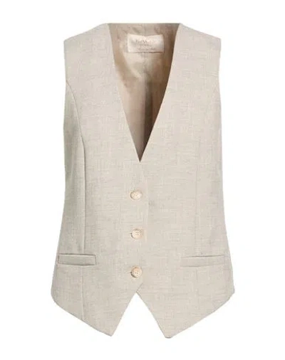 Kaos Jeans Woman Tailored Vest Grey Size 6 Polyester, Viscose, Elastane In Metallic