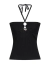 Kaos Jeans Woman Top Black Size M Viscose, Polyamide In Black