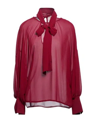 Kaos Jeans Woman Top Burgundy Size 8 Polyester In Red