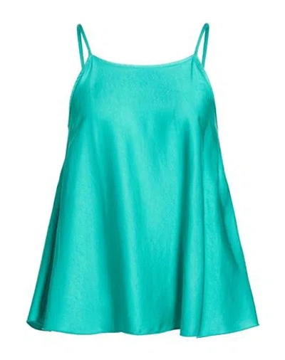 Kaos Jeans Woman Top Emerald Green Size 2 Viscose