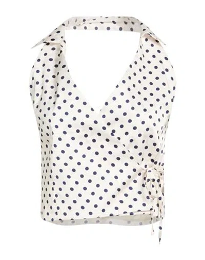 Kaos Jeans Woman Top Ivory Size 6 Viscose In Gray